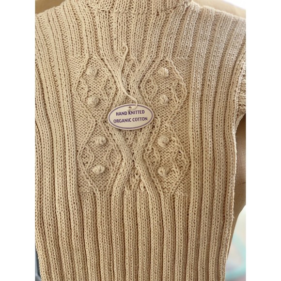 NWT Empress Baby 100% Organic Cotton Hand Knit Fisherman Turtleneck Size 2T - Picture 1 of 6